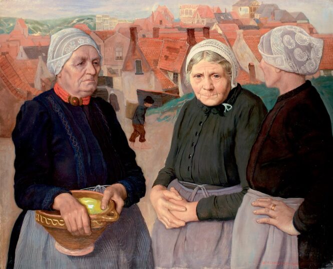 Schilderij van de 'Egmondse vissersvrouwen'